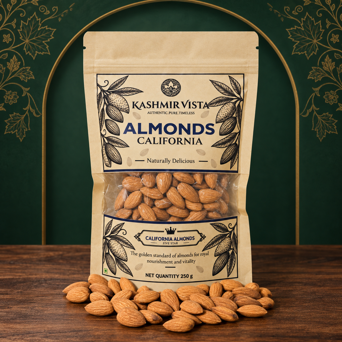 Premium Kashmiri Almonds (Badam) | Whole Natural Almonds